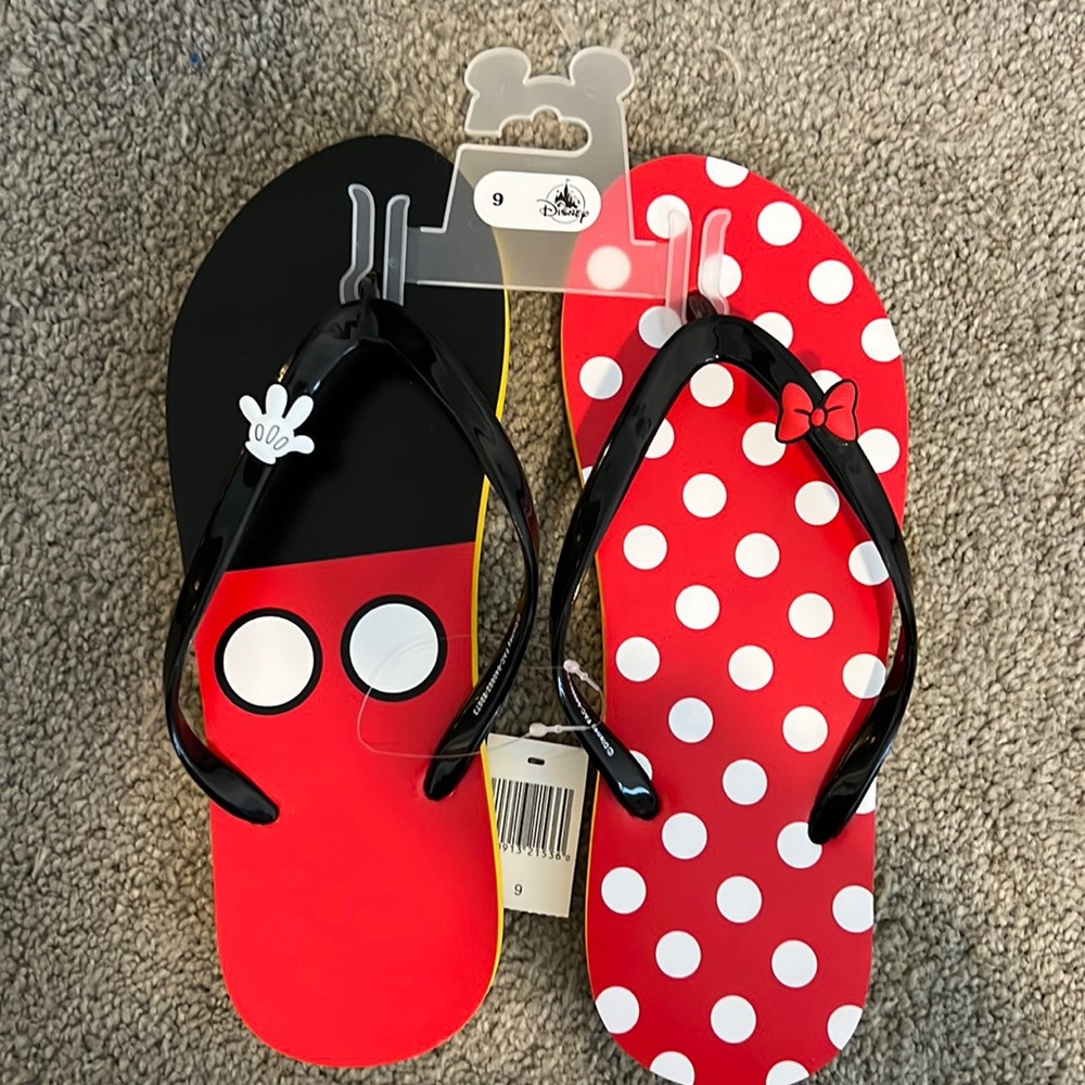Walt Disney World Mickey & Minnie Flip Flops | NWT | 9